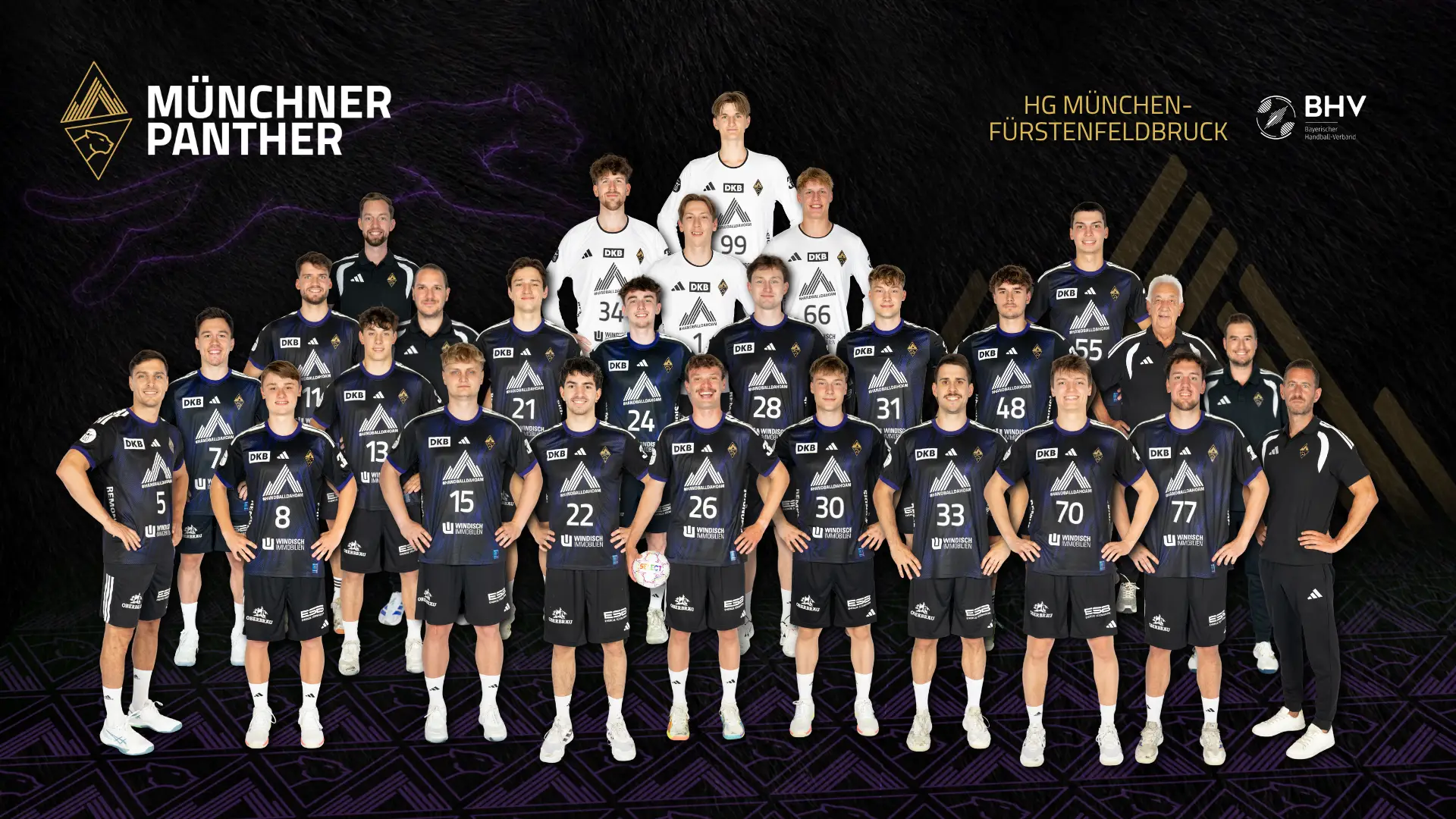 Mannschaftsfoto der M&uuml;nchner Panther, Saison 2026/27